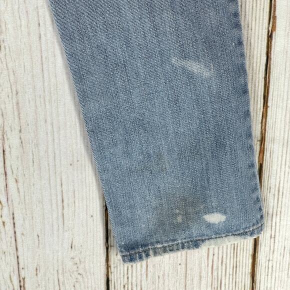 Decree Jeans Junior 3 Blue Light Wash Boyfriend Ripped Denim Mid Rise 100 Cotton - Picture 6 of 10